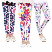 Colorful Girls Leggings Girl Autumn Clothes Pencil Pants Cotton Kids Trousers Print Flower Skinny Children Leggings For Girls