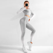 Women Sexy Push Up High Waist Leggings Gym Activewear Seamless Legging Knitting Workout Femme Jegging