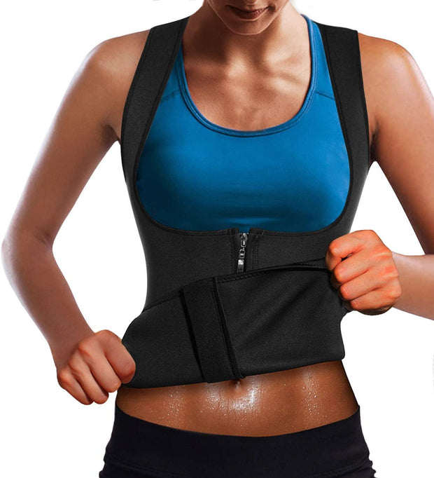 CXZD 2021 New Sweat Sauna Body Shapers Vest Waist Trainer Slimming Vest Shapewear Weight Loss Waist Shaper Corset