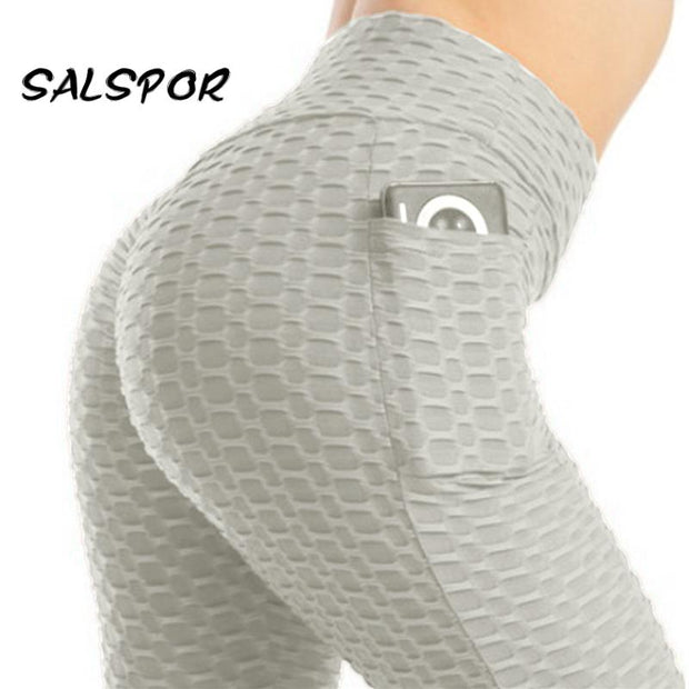 SALSPOR Push Up Women Leggings with Pockets Workout Sexy Femme Fitness Leggins Mujer High Waist Anti Cellulite Activewear