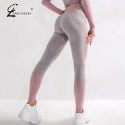 Women Sexy Push Up High Waist Leggings Gym Activewear Seamless Legging Knitting Workout Femme Jegging