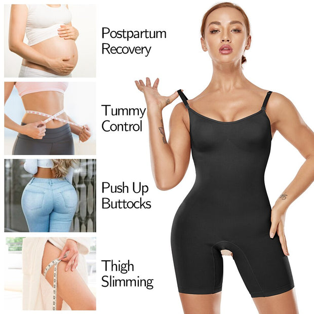 Women Seamless Bodysuit Shapewear Waist Trainer Tummy Control Full Body Shaper Slimming Underwear Postpartum Recovery Corsets