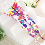 Colorful Girls Leggings Girl Autumn Clothes Pencil Pants Cotton Kids Trousers Print Flower Skinny Children Leggings For Girls