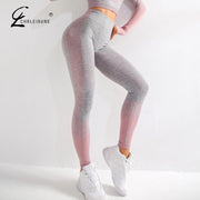 Women Sexy Push Up High Waist Leggings Gym Activewear Seamless Legging Knitting Workout Femme Jegging