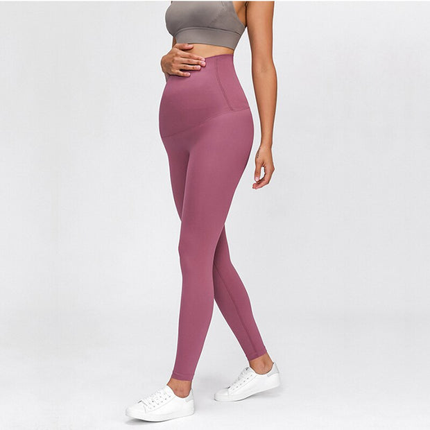 Rooftrellen 20%Spandex High Waist Fitness Leggings Pregnant Leggings Maternity Pants Gym Leggings Women Pregnancy Casual Pants