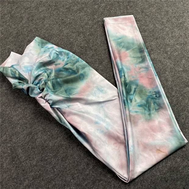 Fitness Yoga Leggings Sports Leggings Female Pants Print High Waist Hips Push Up Running Pants Women Gradient Printing Leggings