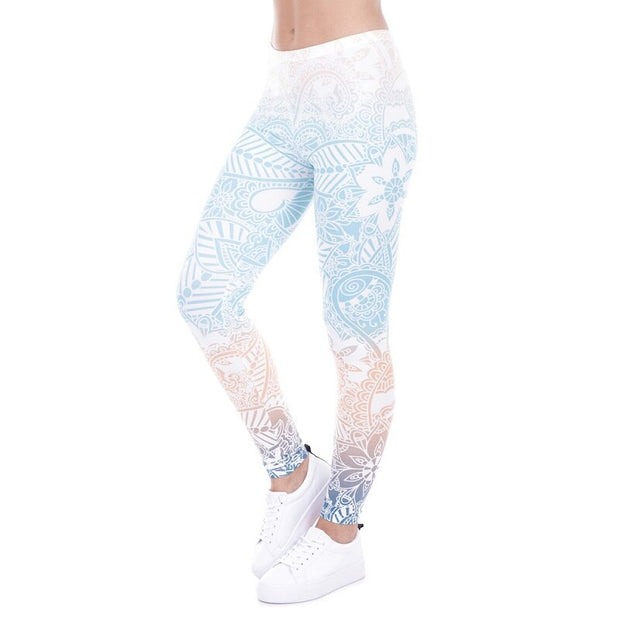 2020 Women Leggings Artez circle Flower Legging Spring fitness legging Slim Legins Plus Size Low Waist Leggins Women Gothic