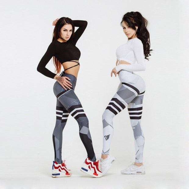 Running Pants Women Geometric Yoga Pants Women Fitness Sport Leggings High Waist Yoga Leggings Athletics Sport Pants Sports Wear