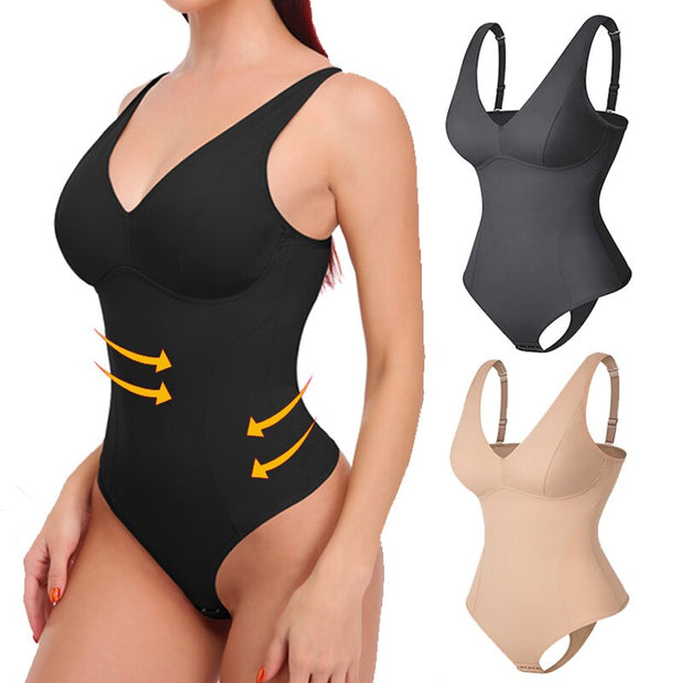 Shapewear Bodysuit Scoop Neck Tank Tops for Women Tummy Control Waist Trainer Corsets Vest Slimming Full Body Shaper