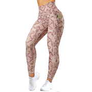 RUUHEE Tight Leggings Leopard Sports Women Fitness With Pocket Yoga Pants Stretch Workout Leggings Patchwork Slim Gym Leggings