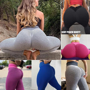 KIWI RATA High Waist Yoga Pants Scrunched Booty Leggings for Women Anti Cellulite Workout Running Butt Tights