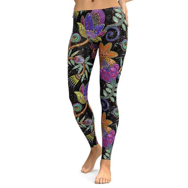 2020 new Flower S-5XL Leggings Women Plus Size  Workout Legging Spandex Leggins Fitness Leggin Seamless Activewear Holographic