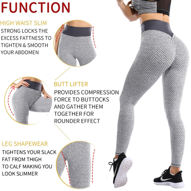 Seamless Fitness Women Yoga Leggings Push Up Gym Fitness High Waist Workout Leggings Fashion Patchwork Print High Waist Pants