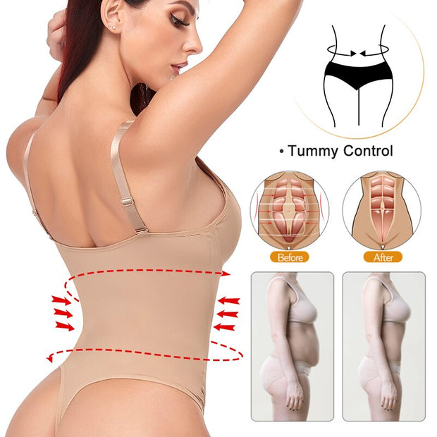 Women&#39;s Slimming Bodysuits Shapewear Tops Tummy Control Invisible Body Shaper Waist Trainer Sexy Lingerie Underwear Jumpsuit