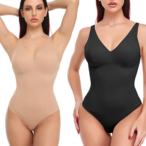 Shapewear Bodysuits For Women Thong Body Shapers Waist Trainer Vest V Neck Compression Tank Tops Slimming Underwear Faja Skims