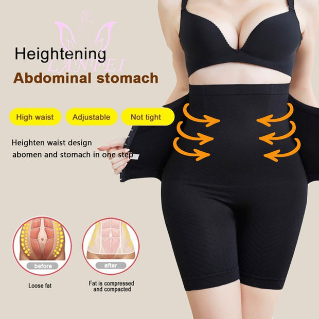 LANFEI Women Firm Shapewear Tummy Control Butt Lifter High Waist Trainer Body Shaper Panties Thigh Slim Girdle with Hook Shorts