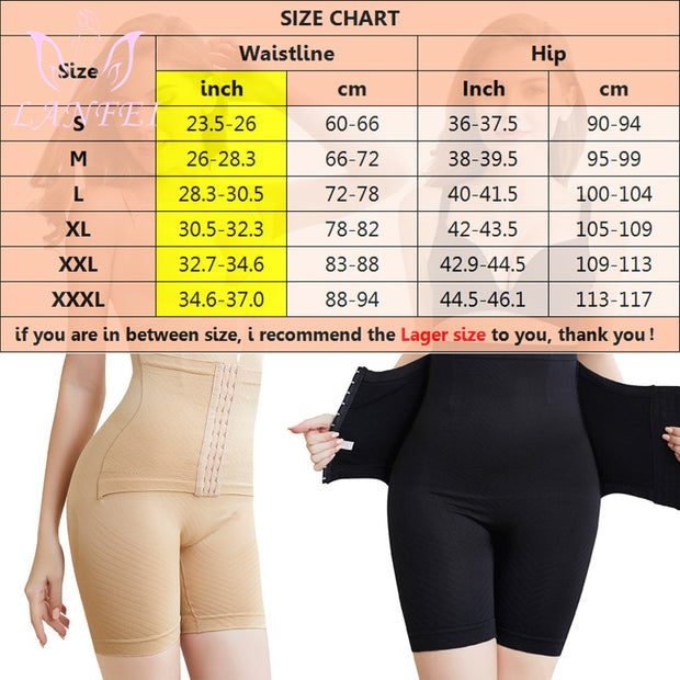 LANFEI Women Firm Shapewear Tummy Control Butt Lifter High Waist Trainer Body Shaper Panties Thigh Slim Girdle with Hook Shorts