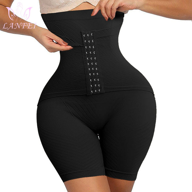 LANFEI Women Firm Shapewear Tummy Control Butt Lifter High Waist Trainer Body Shaper Panties Thigh Slim Girdle with Hook Shorts