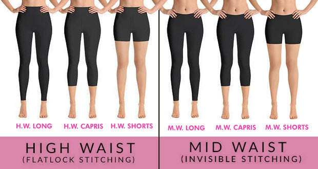 Lavinia Black Geometry leggings, Capris and Shorts - Waist No More