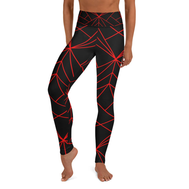 Lavinia Black Geometry leggings, Capris and Shorts - Waist No More