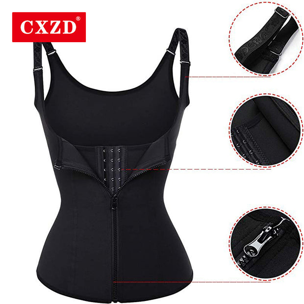 CXZD Plus Size S-4XL Body Shapers Vest Waist Trainer Slimming Vest Shapewear Weight Loss Waist Shaper Corset