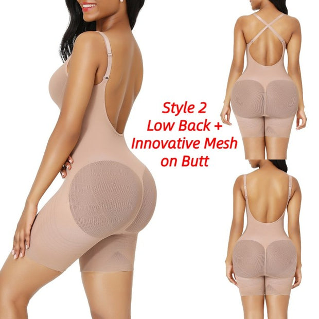 HEXIN Seamless Women Backless Bodysuit Fajas Colombianas Push Up Butt Lifter Reductive Girdles Slimming Waist Trainer Shapewear