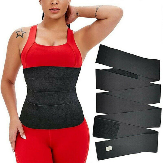 Meters Bandage Wrap Sweat Sauna Waist Trainer Belt Body Shaper Trimmer Snatch Me Up Fat Burner Workout Cincher Tighten Sheath