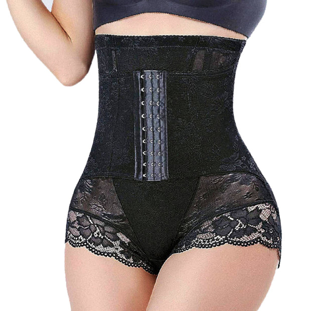 GUUDIA Shaper Panties Sexy Lace Shapers Body Shaper with Zipper Double Control Panties Women Shapewear Sexy Lace Waist Trainer